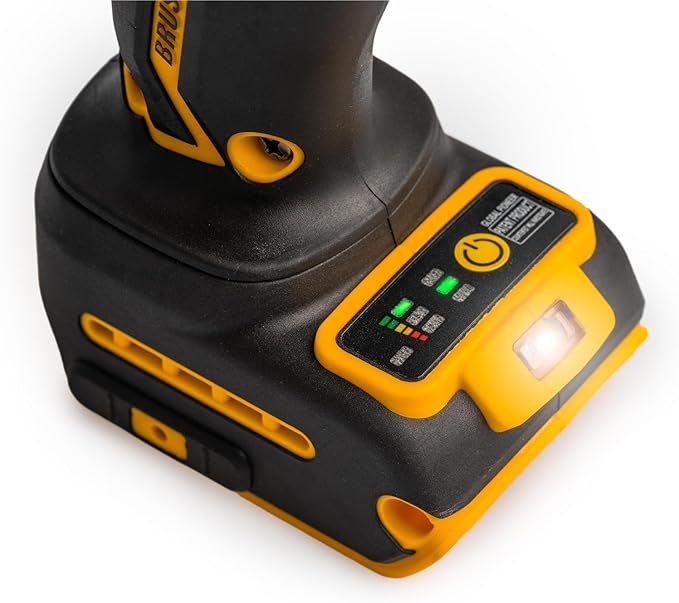 Cordless Impact Wrench 1/2 inch Compatible with DeWalt (Only Tool) 730Ft-lbs 1000N.m - Impact Driver 20v Battery Talado de impacto 1/2 Pistola impacto 1/2-5 Socket + Extension Tool Only