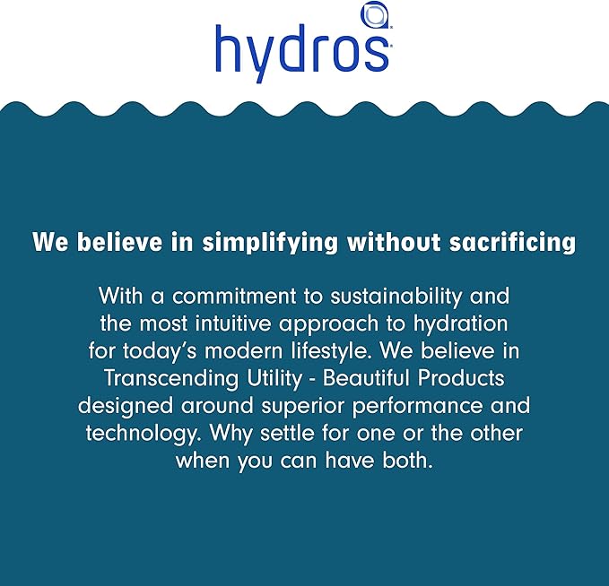 Hydros Water Filter Pitcher, 40 oz Slim Design, Patented Fast Flo Tech, Dishwasher Safe, Fills in Just 40 Seconds, BPA Free, 5 Cup Capacity, Red