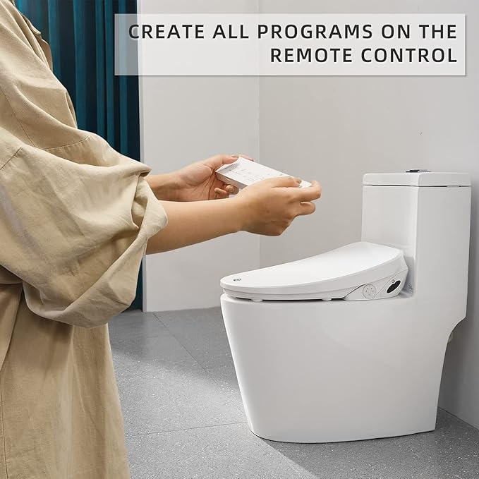 X3 Bidet Toilet Seat, Elongated Smart Toilet Seat with Air Dryer, Bidet Attachment for Toilet Warm Water with Soft Close, Electric Heated Bidet Seat with Self Cleaning Nozzel