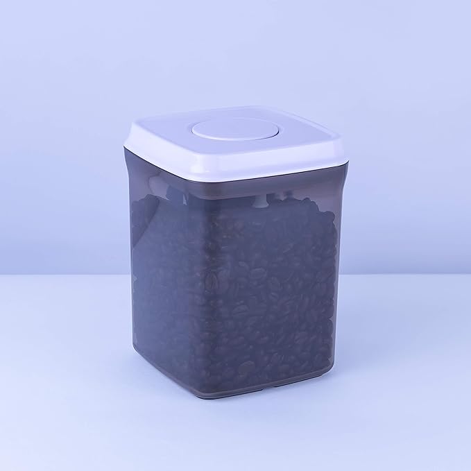 BopTop (1pc Brown Tinted) Airtight Food Storage Container – Mechanical Silicone Seal Canister - BPA-Free Stackable Sun-Resistant - 1.5Qt
