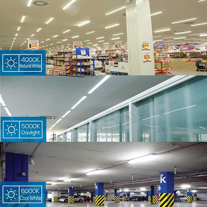 T8 LED Tube Light Bulbs 4 Foot 20W 40W Equivalent 5000K Daylight 2000LM, T8 T10 T12 Fluorescent Replacement, Dual-end Powered Ballast Bypass, Clear Cover ETL Listed for Shop Garage 25-Pack