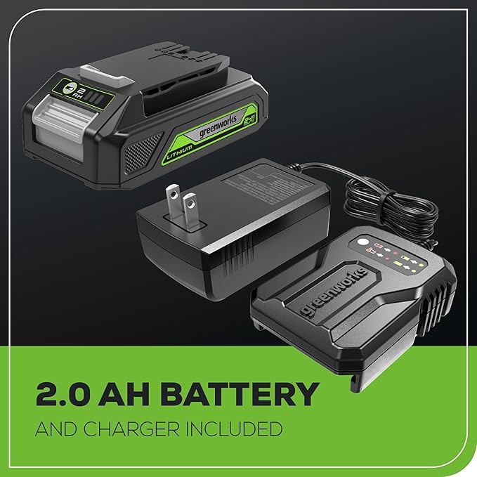 Greenworks 24V 3/8" Brushless Cordless Impact Wrench, 3/8 Inch, 150 ft.-lbs Torque, Lightweight and Compact, with 2.0Ah Battery and Charger, PA147K