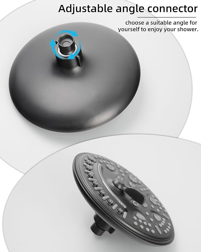 PHASAT 2 Handle Shower Faucet,Bathtub Faucet Set,Tub and Shower Trim Kit with Rough-in Valve,Matte Black,PU4H07