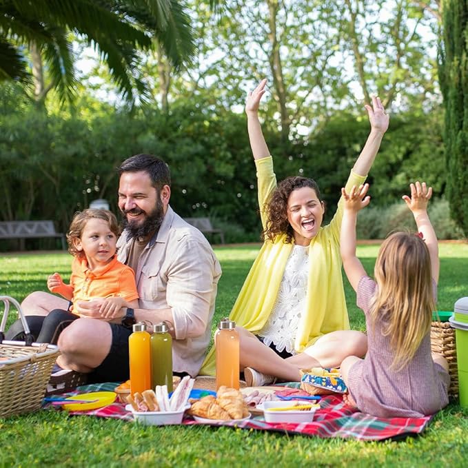 Plastic 27 Oz Water Bottle Clear Bottles Reusable Leak-Proof Seal Bottle with Stainless Steel Lids and Cleaning Brush for Fitness,Sports,Travel (4)