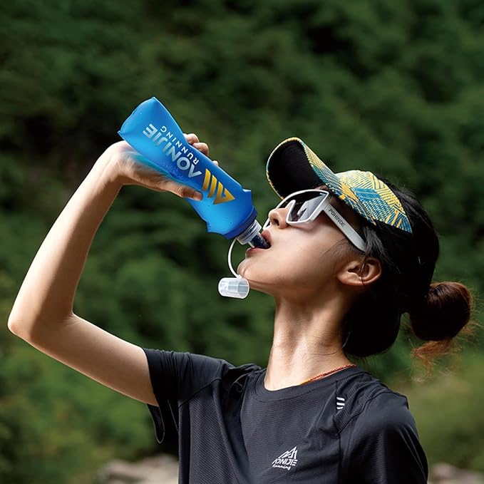 TRIWONDER Soft Flask Collapsible Water Bottles Hydration Bladder BPA-Free Foldable Water Flask for Hydration Pack - Ideal for Hiking Running Cycling Climbing Travel