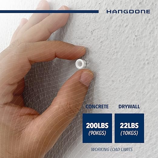 Ribbed Wall Anchors #8-#10 1-Inch with Screws 100-Pack, White, Plastic Anchor for Drywall/Concrete, Pan Head Phillips Screw Included