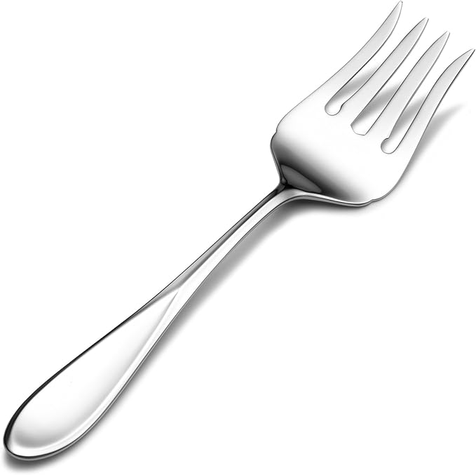 Mikasa Bravo Stainless Steel Large Serving Fork, Silver