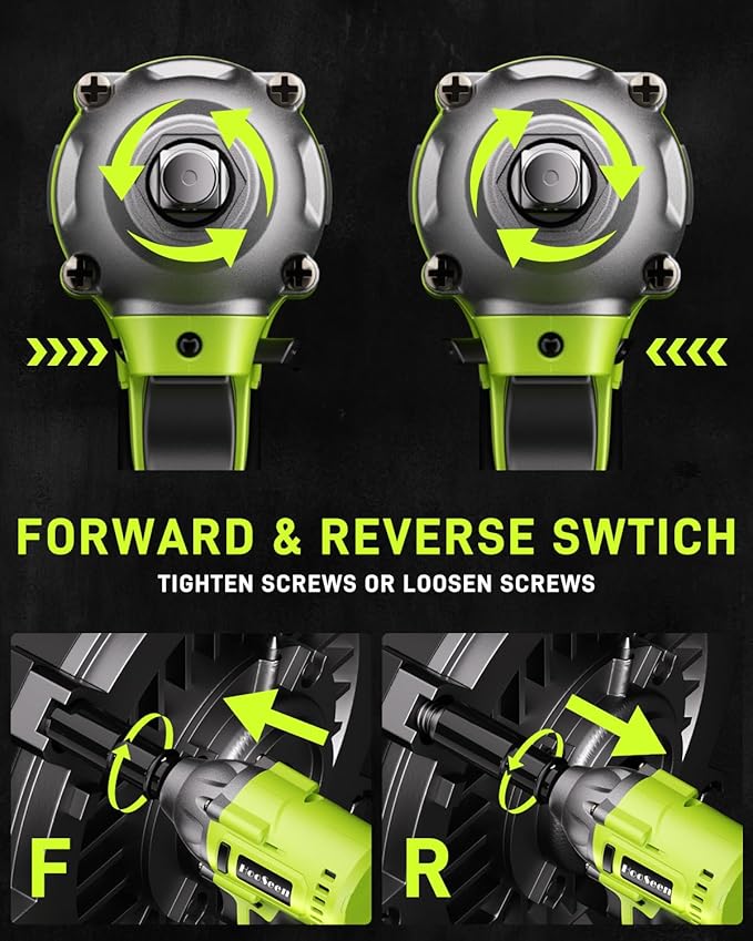 Cordless Impact Wrench Impact Driver Kit 1/2 Impact Gun 21V Brushless High Speed Torque 240 Ft-lbs (320N.m) Impact Drill, Electric Socket Wrenches Battery Powered Half Inch Craftsman Power Tool Set