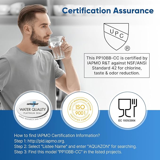 PUREPLUS 5 Micron 4.5"x 10" Whole House Water Filter Combo Kit with Sediment& Carbon, and Iron Reduce Filter, Replacement for GE FXHTC, GXWH40L, GXWH35F, GNWH38S, RFC-BBSA, WRC25HD, RFC-BB, 1PACK