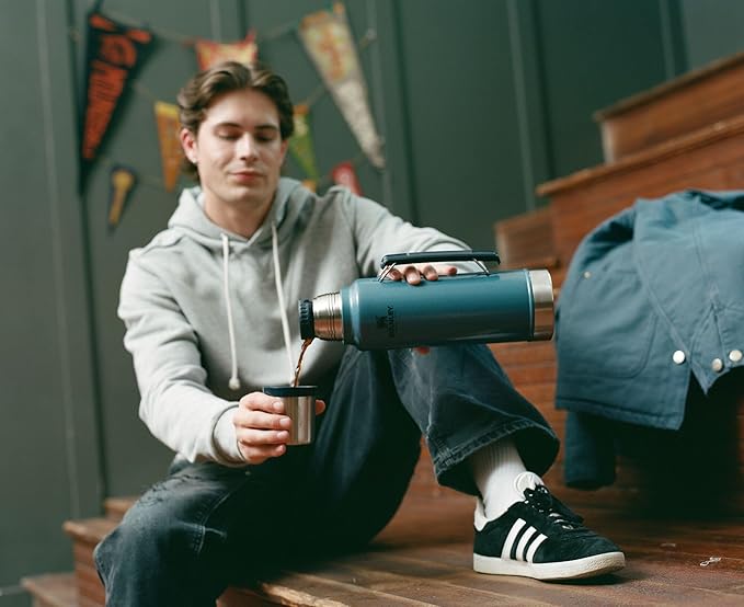 Stanley Classic Vacuum Insulated Wide Mouth Bottle -BPA-Free 18/8 Stainless Steel Thermos for Cold & Hot Beverages