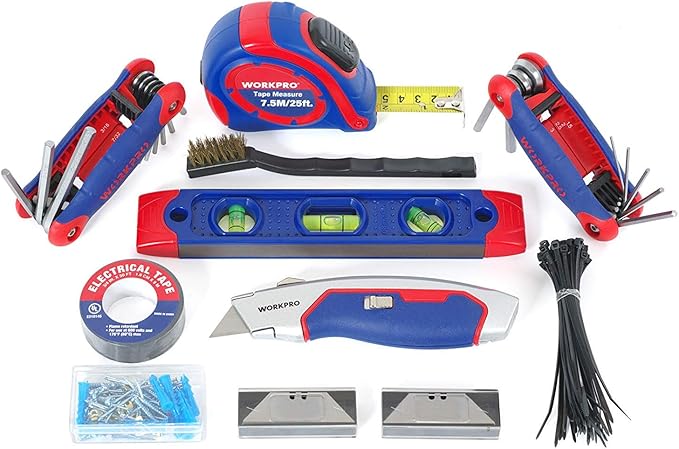 WORKPRO 322-Piece Home Repair Tool Kit With Carrying Bag - Basic Household Hand Tools