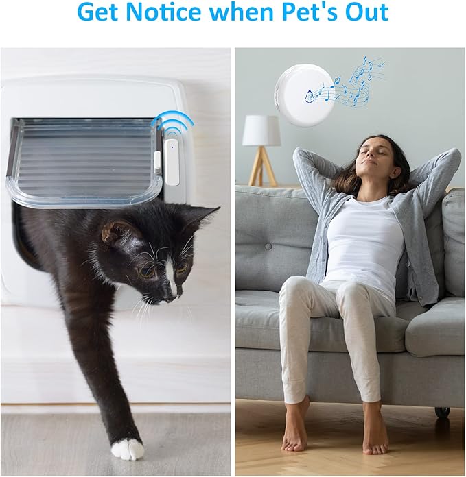 Wieless Door Bells Chimes, AMHEY Door Chime Doorbell with 700ft Operate Range 58 Chimes 5 Volume Level Door Open Alarm for Business/Office/Home/Store When Entering, 2Sensor+1Receiver