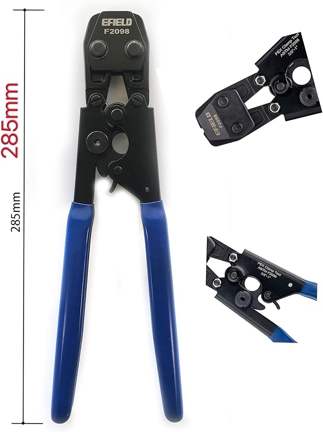 EFIELD Pex-b Pipe/Tool Kit/Tubing Blue & Red 1/2 inch 2 x75 ft(150 ft) Length for Potable Water &Hot/Cold Water-Plumbing Applications with Pipe Crimper & Cutter,(AB-2-75)