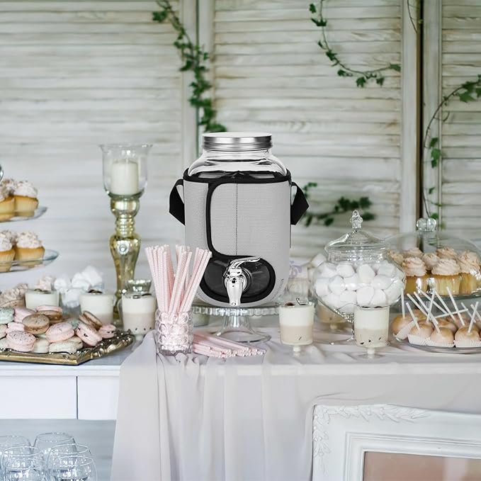 Beautyflier Sleeve for 1 Gallon Drink Dispenser with Spigot, Insulators Sleeve for 1 Gallon Water, Laundry Detergent or Beverage Dispenser for BBQ, Picnic, Pool Party and Social Events, Sleeve Only