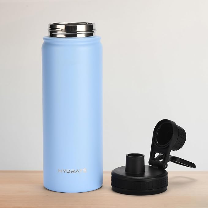 HYDRATE Insulated Stainless Steel Water Bottle - Large Reusable Flask with Leak-Proof Design and Convenient Handle - Double Vacuum Insulation for School, Work, or Adventure