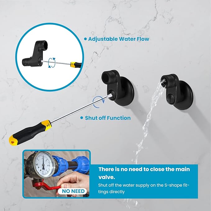 gotonovo Clawfoot Bathtub Faucet Tub Filler with Hand Held Shower Faucet Set Victorian Double Cross Handle 6 Inch Center Adjustable Swing Arms Tub Mount Short Adapter Oil Rubbed Bronze