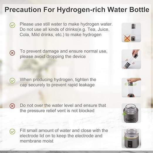 Hydrogen Water Bottle 2024 with PEM SPE Technology, PEM Electrolysis Hydrogen Generator 4000+ PPB LED Display, Hydrogen Water Ionizer Machine for Home Office Travel, Gifts for Men and Women