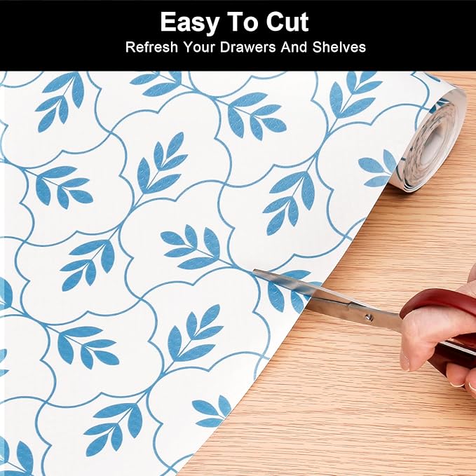 Cooyes Shelf Liner Drawer Liners, Shelf Liners for Kitchen Cabinets, Non Adhesive Cabinet Liner, EVA Waterproof Durable Non-Slip Refrigerator Liners for Kitchen, Drawer