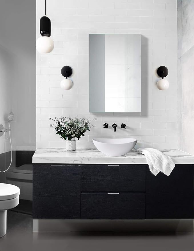 Krugg Medicine Cabinet | Recess or Surface Mount | Blum Hinge 170 Degree Soft Close | (20"x30")