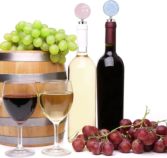 LIZIMANDU Wine Bottle Stoppers,Stainless Steel Wine Stoppers For Gifts, Bar, Holiday Party, Wedding(3-Shell)