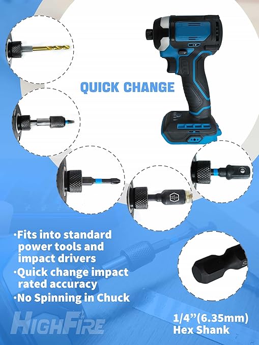 HIGHFIRE 48PCS Impact Screwdriver Bit and Drill Bit Set for Wood Metal Drilling & Screw Driving, Full Combo Kit Assorted in Index Carrying Case