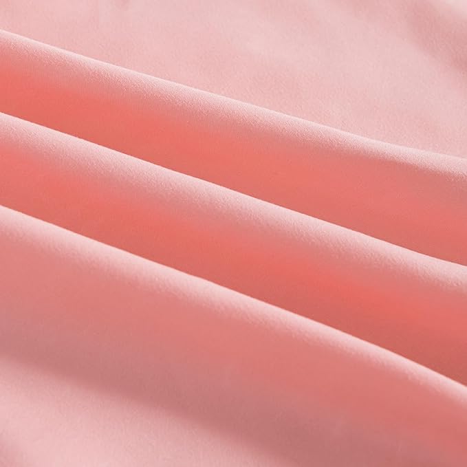 Bed Skirt Queen Size Ruffled Bed Skirt with Split Corners, 16 Inch Drop Dust Ruffle Bed Skirt with Platform,16 Inch, Blush, Queen Size