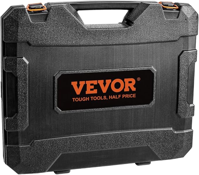 VEVOR Impact Socket Set 3/8" Drive, 90 PCS, CR-MO, SAE 1/4"-3/4" Metric 6-19mm, with Shallow & Deep Sockets, Swivel & E-Torx & Bit socket Sockets, Extension Bars, Adapters, Universal Joint