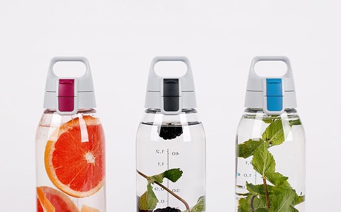 SIGG - Tritan Renew Transparent Water Bottle - Total Clear ONE MyPlanet - For Carbonated Beverages - Dishwasher Safe - With Fruit Strainer - Leakproof & Lightweight - BPA Free - 17 Oz / 25 Oz / 51 Oz