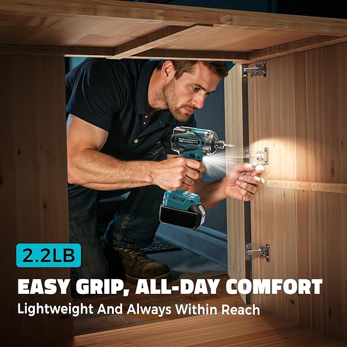 Cordless Impact Driver for Makita 18V Battery, 2800 In-lbs Brushless 1/4" hex chuck Impact Driver, impact drill with 5-Speed Lightweight Power Impact Drivers, LED Light (no battery)