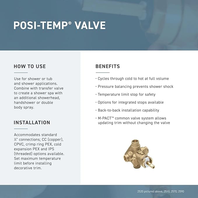 Moen Brantford Brushed Nickel Posi-Temp Pressure Balancing Eco-Performance Shower Valve Trim Kit Valve Required, T2152EPBN