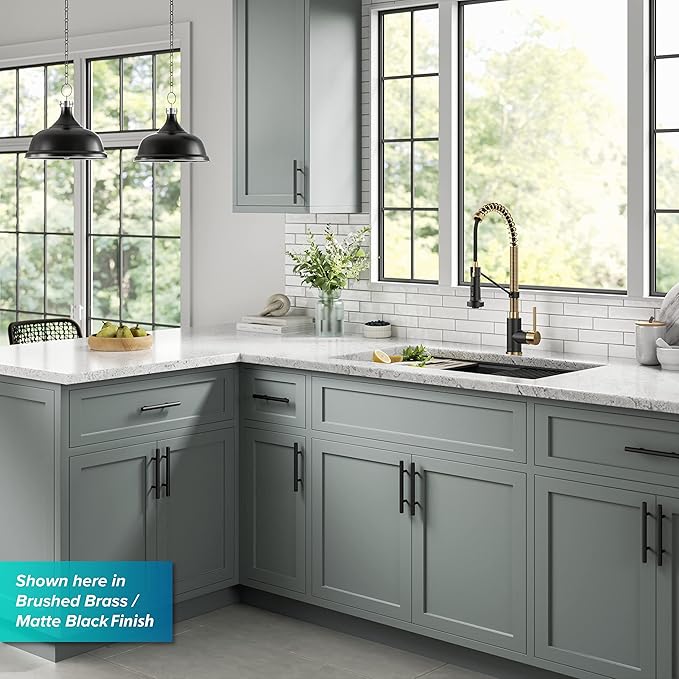 KRAUS Bolden Touchless Sensor Commercial Style Pull-Down Single Handle 18-Inch Kitchen Faucet in Brushed Brass, KSF-1610BB