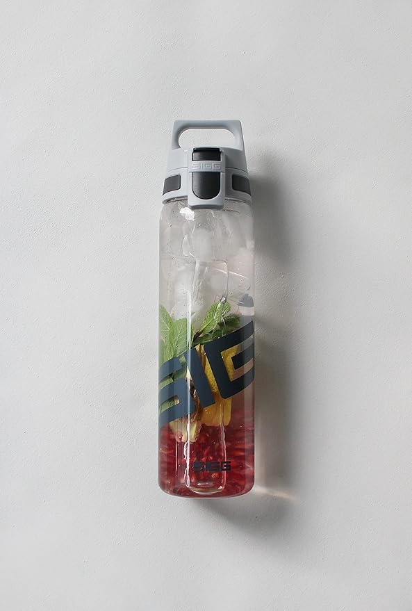 SIGG - Tritan Renew Transparent Water Bottle - Total Clear ONE MyPlanet - For Carbonated Beverages - Dishwasher Safe - With Fruit Strainer - Leakproof & Lightweight - BPA Free - 17 Oz / 25 Oz / 51 Oz