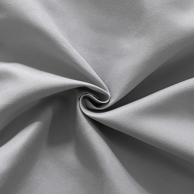 King Size Bed Skirt Ruffled Bed Skirt with Split Corners, 18 Inch Drop Dust Ruffle Bed Skirt with Platform, Light Gray (King - 18" Drop)