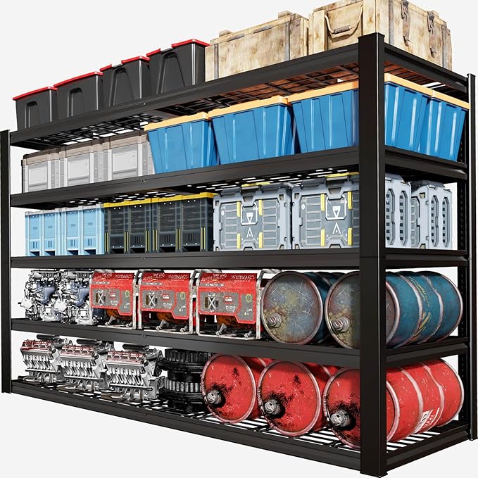 65" W Garage Shelving Heavy Duty, 5 Tier Garage Shelves, 30" D Adjustable Storage Shelving Unit, Commercial Metal Shelf for Warehouse, Pantry, School, Shop, 68" Wx30 Dx79 H