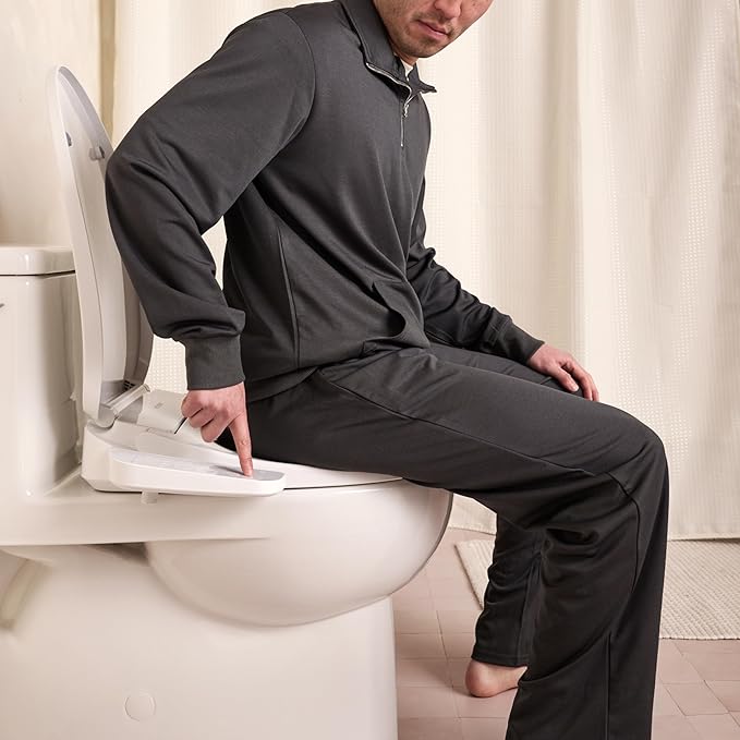 TUSHY Cloud Electronic Bidet Heated Toilet Seat (Warm Water, Air Dryer, Soft Close Lid and Seat & Night Light), Elongated