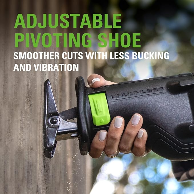 Greenworks 24V Brushless (1-1/8") Cordless Reciprocating Saw (2,700 SPM), Tool Only