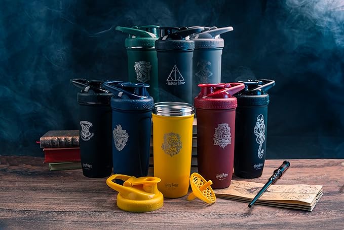 Smart Shake Reforce Stainless Steel Harry Potter Hogwarts Crest Shaker Bottle (900 ML /30oz) | Light Weight Resistance Sports Shaker Bottle with a Soft Lid | Leakproof, BPA Free & DEHP Free