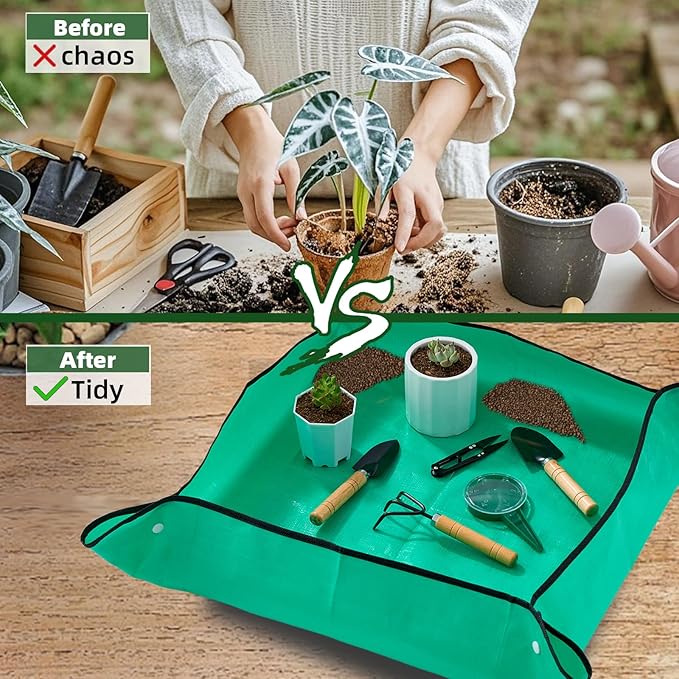 Gardening Tool Set 175pcs – Bonsai & Succulent Care Kit, BPA-Free Plastic, Organic Non-GMO – Stress Relief Gift for Parents, ADHD, Autism – Perfect for Balcony, Yard, Bedroom