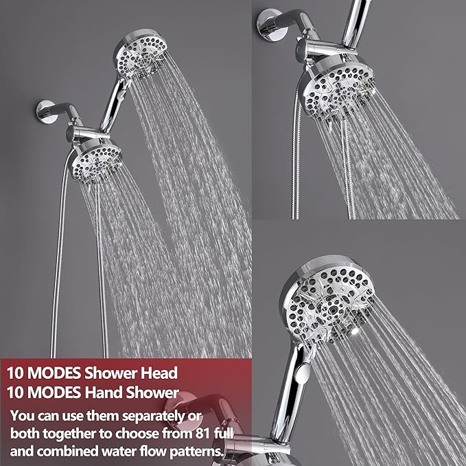 3 Handle Tub Shower Faucet Set Bathtub Shower Faucet With Tub Spout Chrome Tub and Shower Trim Kit with Valve
