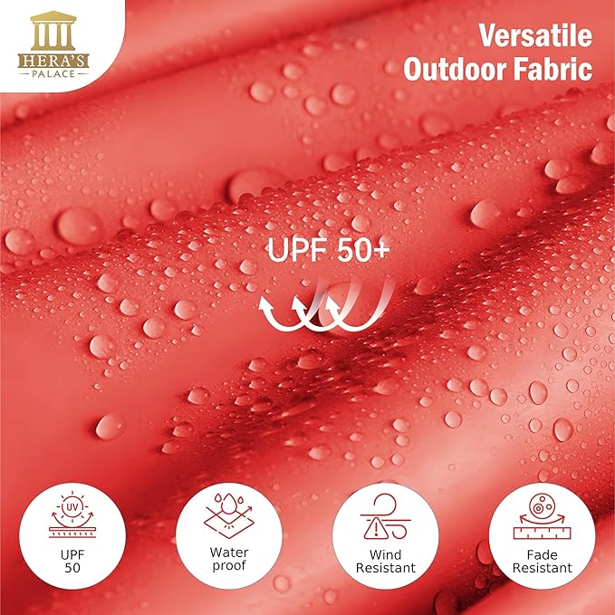 HERA'S PALACE 13 ft Rectangle Patio Umbrellas, Large Outdoor Umbrella with Crank, Powerful UV Protective, Table Umbrella Outdoor Patio for Backyard, Pool, Garden, Deck