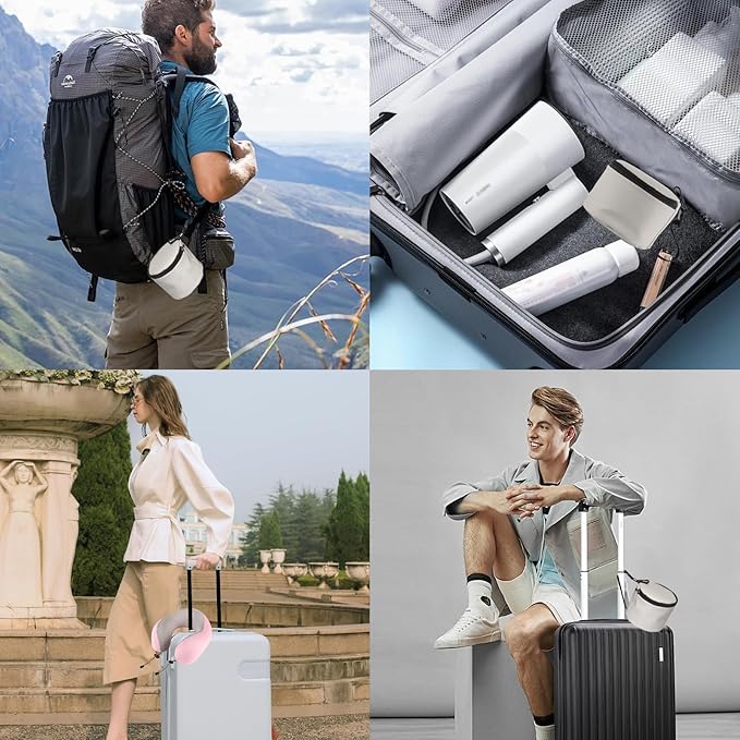 Travel Neck Pillow, Curved Ergonomic Design, Ice Silk Fabric is Comfortable and Breathable, The Pillowcase is Removable. Comes with Portable Storage Bag and Ear Plugs (Pink)