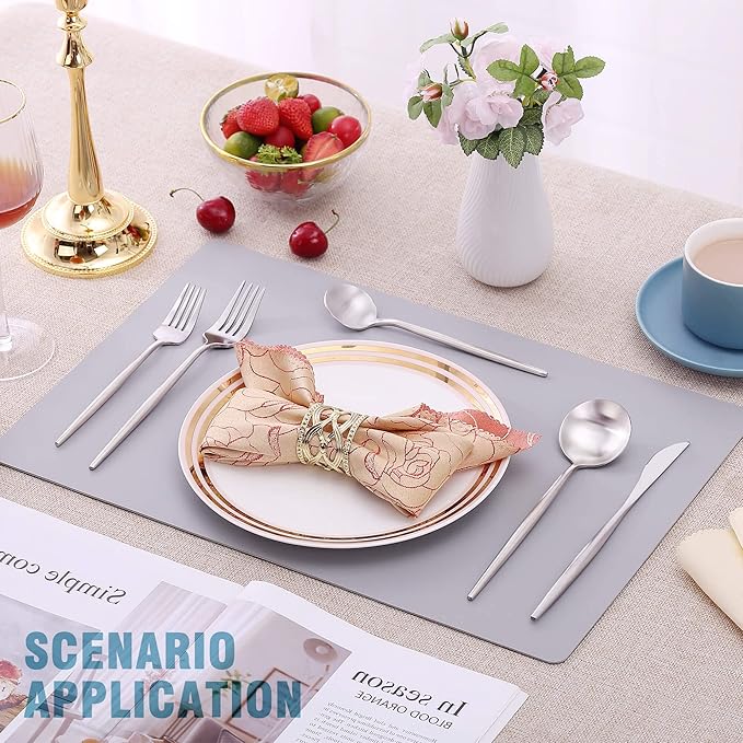 Matte Silverware Set for 6,Modern Stainless Steel Brushed Cutlery Set,30-Pieces Heavy Duty Flatware Set,Knives Spoons and Forks Set Utensils Set, Satin Finish, Dishwasher Safe