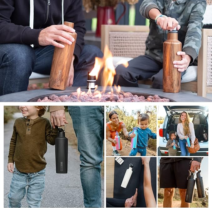 BrüMate ReHydration Mini Kids Water Bottle | 100% Leakproof Insulated Water Bottle for Kids with Straw | Stainless Steel Water Canteen | Perfect Kids Water Bottle for School | 16oz (Glitter Mermaid)