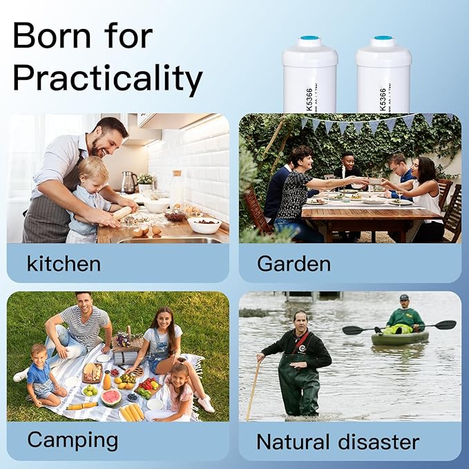 NSF/ANSI 372 Certified Filters, Gravity Filtration System and Waterdrop (Pack of 4) AAA