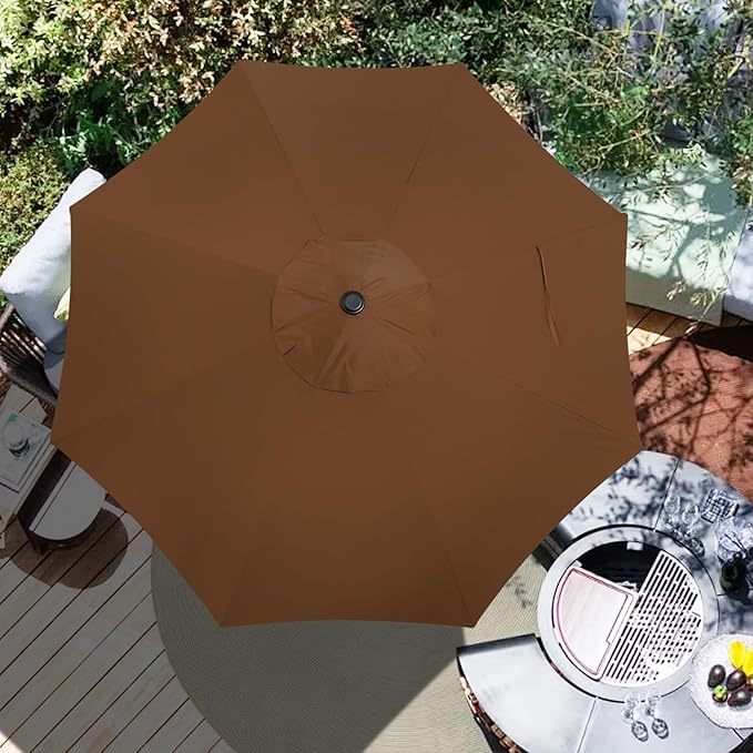 Blissun 9ft Patio Umbrella Replacement Canopy, Market Umbrella Top, Outdoor Table Umbrella Canopy for 8 Ribs, Canopy Only