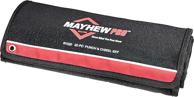 Mayhew Tools 61020 Pro Punch and Chisel Set, 20-Piece , Black