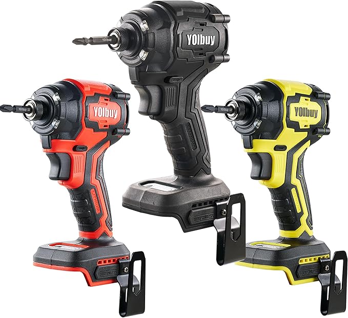 YOIbuy Cordless Impact Driver (Tool Only), Ultral short head, Mega power, Compatible with Dewalt 20V Batteries, 1/4"Brushless impact dirver with 4-Speed Settings, Smart-Mode, LED Light (YELLOW)