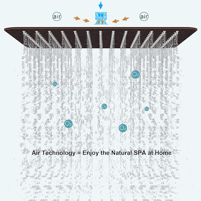SR SUN RISE 8 Inches All Metal Bathtub Faucet Set Shower System with Tub Spout Square Rain Shower Head and Handheld Combo Shower Fixtues, Modern Valve and Trim Kit, Oil-Rubbed Bronze