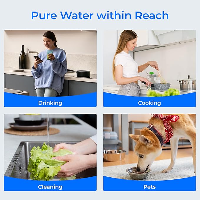 Waterdrop WD-CFF-03 Replacement Filter, Countertop Water Filter, 4000 Gallon Life, Replacement Water Filters for Sink, Replacement for WD-CTF-05, WD-CTF-06, 1 Pack