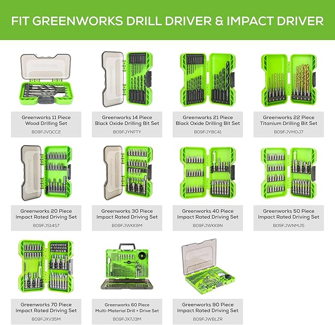 Greenworks 24V Brushless 1/4" Cordless Impact Driver, (2) 2.0Ah Batteries, Compact Charger, and Bag Included
